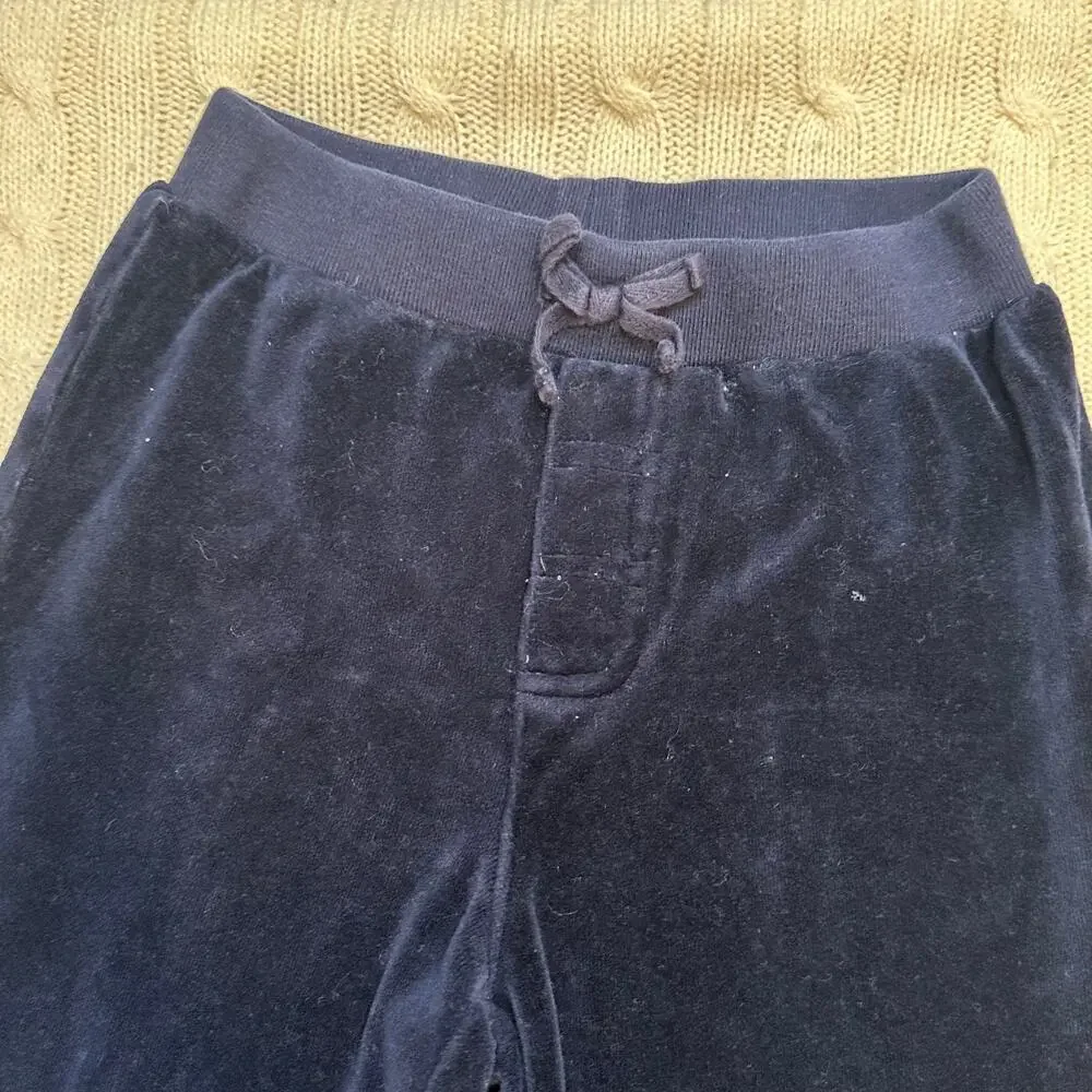 Ralph Lauren Navy Blue Velour Sweat Pants sz 24M